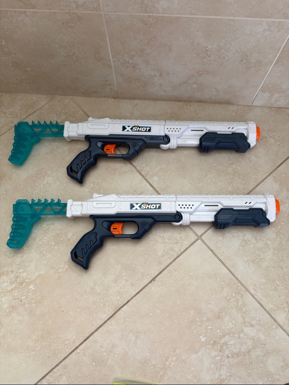 *2 pack* X-Shot Kids Foam Blaster Toy - White, Teal & Orange